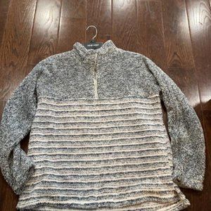 Navy and White Pullover